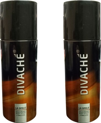 Divache La opale Body Spray - For Men(150 ml, Pack of 2)