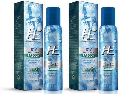 HE DEO Body Perfumed (LAGOON) 122 ml * 2 Body Spray - For Men(244 ml, Pack of 2)