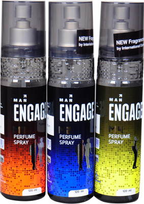 Engage m1,m2 & m4 Perfume Body Spray - For Men(360 ml, Pack of 3)