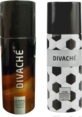 Divache La opale, Stud Body Spray - For Men(150 ml, Pack of 2)