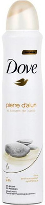 Dove Pierre d'alun 24 h Anti-Transpirant Synthetique Deodorant Spray - For Men & Women(200 ml)
Dove Pierre d'alun 24 h Anti-Transpirant Synthetique Deodorant Spray - For Men & Women(200 ml)