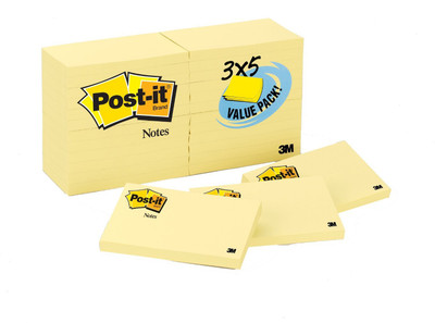 Post-It 0 Compartments Paper Sticky-Notes(Yellow)