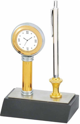 Excelencia Modern Office 1 Compartments Metal Distinguished table Clock with Pen Stand and Pen(Silver, Golden)
Excelencia Modern Office 1 Compartments Metal Distinguished table Clock with Pen Stand and Pen(Silver, Golden)