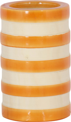 kaatru 1 Compartments Wooden pen stand(Orange)