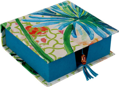 Rajrang 1 Compartments Cardboard Paper Memo Box(White)