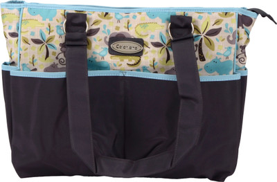 Colorland Baby Flower Print Tote Diaper Bag(Brown/Blue)