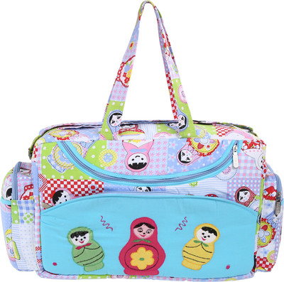MomToBe d-bag Diaper Bag(Blue Multiprinted)