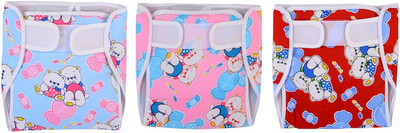 Chhote Janab BABY CLOTH DIAPER WITH EXTRA PAD - M(3 Pieces)