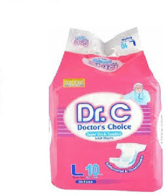 DRC DISPOSABLE DIAPERS Adult Diapers - L(10 Pieces)