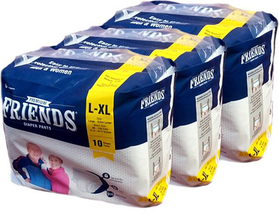 Friends PULL UPS / PANT STYLE DIAPERS SET OF 3 PACKS OF 10 PCs. - L(3 Pieces)
Friends PULL UPS / PANT STYLE DIAPERS SET OF 3 PACKS OF 10 PCs. - L(3 Pieces)