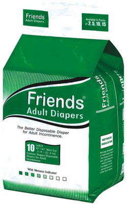 Friends Basic Adult Diapers - L(10 Pieces)