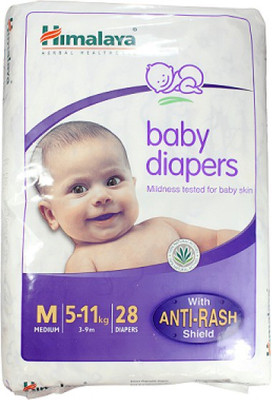 Himalaya Baby Diapers Medium 28 pieces Pack of 2 - M(28 Pieces)