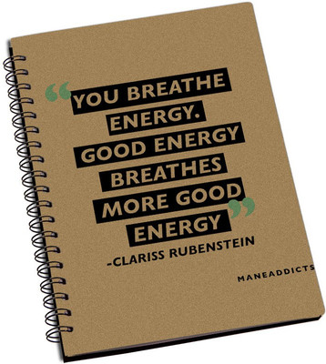 ShopMantra A5 Notebook(You Breathe Energy Quote Designer Spiral Notebook, Multicolor, Pack of 2)
ShopMantra A5 Notebook(You Breathe Energy Quote Designer Spiral Notebook, Multicolor, Pack of 2)