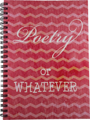 Nourish A5 Diary(Poetry Or Whatever Ruled Pages, Pink)