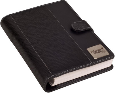 eZeeBags B5 Planner/Organizer(The Brown Book, Black)
