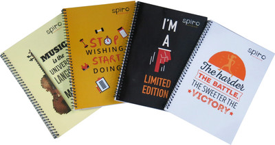 Spiro A5 Notebook(SPIRAL BOUND, A5, 100 PAGES, PACK OF 4, Black, Yellow, White, Fluorescent, Pack of 4), Black;fluorescent;white;yellow
Spiro A5 Notebook(SPIRAL BOUND, A5, 100 PAGES, PACK OF 4, Black, Yellow, White, Fluorescent, Pack of 4), Black;fluorescent;white;yellow