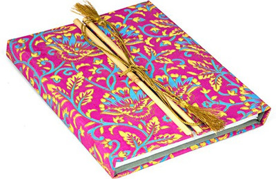 Urvee Products Book-size Notebook(Bamboo Diary, dark pink and blue)