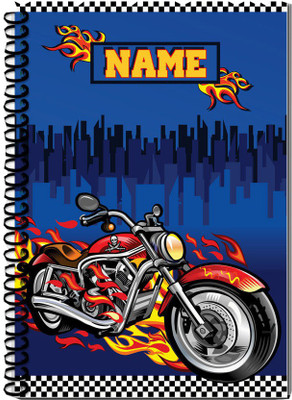 Mydoodlez A5 Notebook(Bike, Blue)