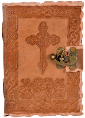Craft Club A4 Diary(leather diary with cross and lock, copper)