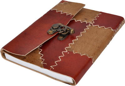 Lal Haveli Regular Diary(Handmade Paper Leather Notebook Office Diary Notepad Journal Book, Multicolor)