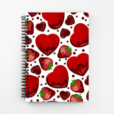 RAYITE A5 Diary(Strawberry And Hearts, Multicolor)