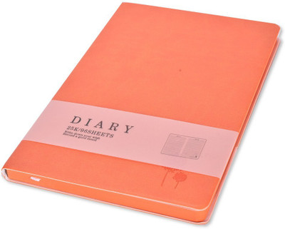 Enwraps Regular Notebook(Flower Engraved OR, Orange)
