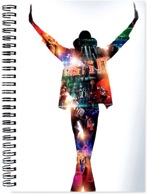 VenTechno A5 Diary(Michael Jackson Wirebound Ruled Paper Sheets Personal and Office Stationary Notebooks Diary, Multicolor)