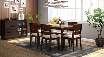 Urban Ladder Cabalo Engineered Wood Dining Chair(Set of 2, Finish Color - Dark Walnut)