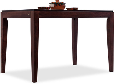Durian Carribean/A Solid Wood 4 Seater Dining Table(Finish Color - Rosewood)