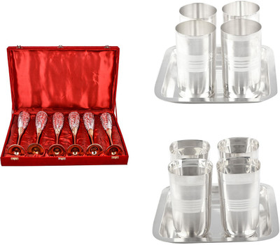 G S Museum Pack of 16 Dinner Set(Silver Plated)