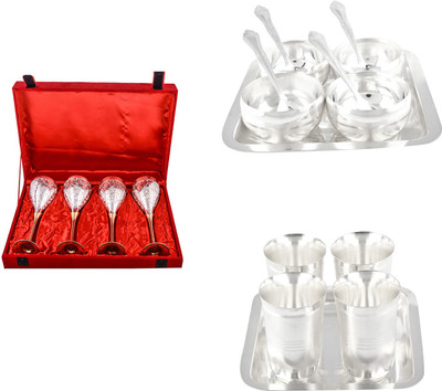 G S Museum Pack of 18 Dinner Set(Silver Plated)