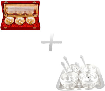 G S Museum Pack of 16 Dinner Set(Silver Plated)