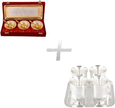 G S Museum Pack of 12 Dinner Set(Silver Plated)