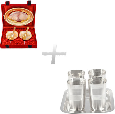 G S Museum Pack of 10 Dinner Set(Silver Plated)