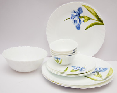 Laopala Royal Iris Pack of 19 Dinner Set(Ceramic)
