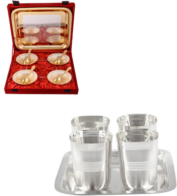 G S Museum Pack of 14 Dinner Set(Silver Plated)