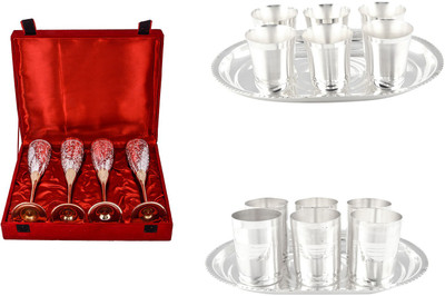 G S Museum Pack of 18 Dinner Set(Silver Plated)