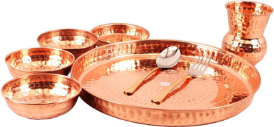 IndianArtVilla Copper Traditional Thali/Dinner Serving Food - Home Hotel Restaurant Pack of 8 Dinner Set(Copper)
IndianArtVilla Copper Traditional Thali/Dinner Serving Food - Home Hotel Restaurant Pack of 8 Dinner Set(Copper)