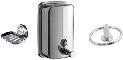 DEVICE IN LION GLOSSY Steel, Plastic Bathroom Set