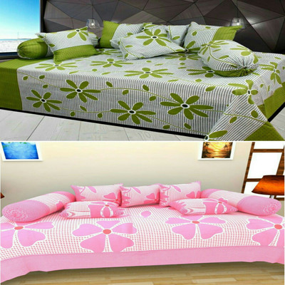 GARIMA 3 STAR Cotton Floral Diwan Set