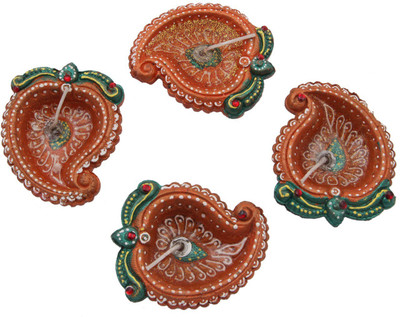 JaipurCrafts Traditional Handmade Set Of 4 Terracotta (Pack of 4) Table Diya Set(Height: 1 inch)
JaipurCrafts Traditional Handmade Set Of 4 Terracotta (Pack of 4) Table Diya Set(Height: 1 inch)