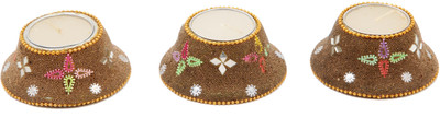 JaipurCrafts Decorative Set Of 3 With Lac Work Aluminium (Pack of 3) Table Diya Set(Height: 2 inch)
JaipurCrafts Decorative Set Of 3 With Lac Work Aluminium (Pack of 3) Table Diya Set(Height: 2 inch)