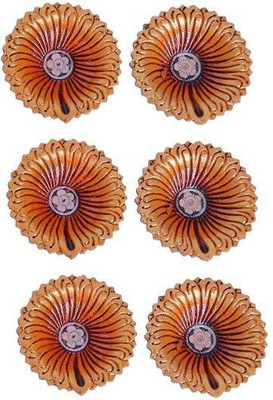 Indigo Creatives Earthenware (Pack of 6) Table Diya Set(Height: 3 inch)