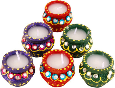 Craft Art India Handmade Earthen Clay / Terracotta Decorative Dipawali / Diwali Diya / Tealight / Oil Lamps for Pooja / Puja , Size(CM):2.5x23x14.5 Terracotta (Pack of 6) Table Diya(Height: 1.57 inch)
Craft Art India Handmade Earthen Clay / Terracotta Decorative Dipawali / Diwali Diya / Tealight / Oil Lamps for Pooja / Puja , Size(CM):2.5x23x14.5 Terracotta (Pack of 6) Table Diya(Height: 1.57 inch)