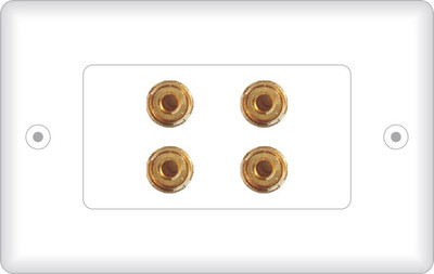 MX 4 SOCKET BANANA BINDING POST FEMALE Speaker Cable WALL PLATE FACEPLATE (114 X 70 mm) Dock(White)
MX 4 SOCKET BANANA BINDING POST FEMALE Speaker Cable WALL PLATE FACEPLATE (114 X 70 mm) Dock(White)