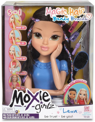 Moxie Girlz Magic Hair Bendy Braids Lexa(Multicolor)