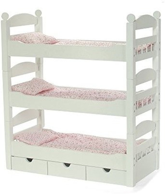 Emily Rose Doll Clothes 18 Inch White Triple Detachable Trundle Bunk Bed Furniture(Beige)
Emily Rose Doll Clothes 18 Inch White Triple Detachable Trundle Bunk Bed Furniture(Beige)