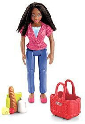 Loving Family African American Mom With Groceries & Bag(Multicolor)