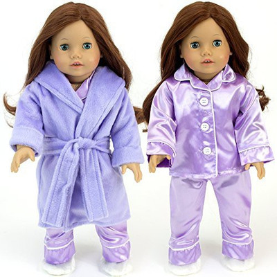 Sophia's Purple Doll Pajamas & Robe 4pc. Set fits American Girl Dolls 18 Inch Doll Clothing/Clothes Set includes(Multicolor)
Sophia's Purple Doll Pajamas & Robe 4pc. Set fits American Girl Dolls 18 Inch Doll Clothing/Clothes Set includes(Multicolor)
