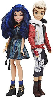 Disney Two-Pack Evie Isle of the Lost and Carlos Isle of the Lost Dolls(Multicolor)